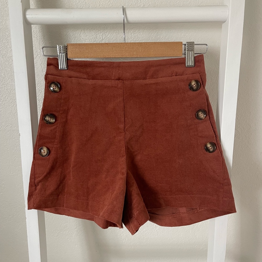 NWT Timing Corduroy Button Boho Shorts - Picture 1 of 6